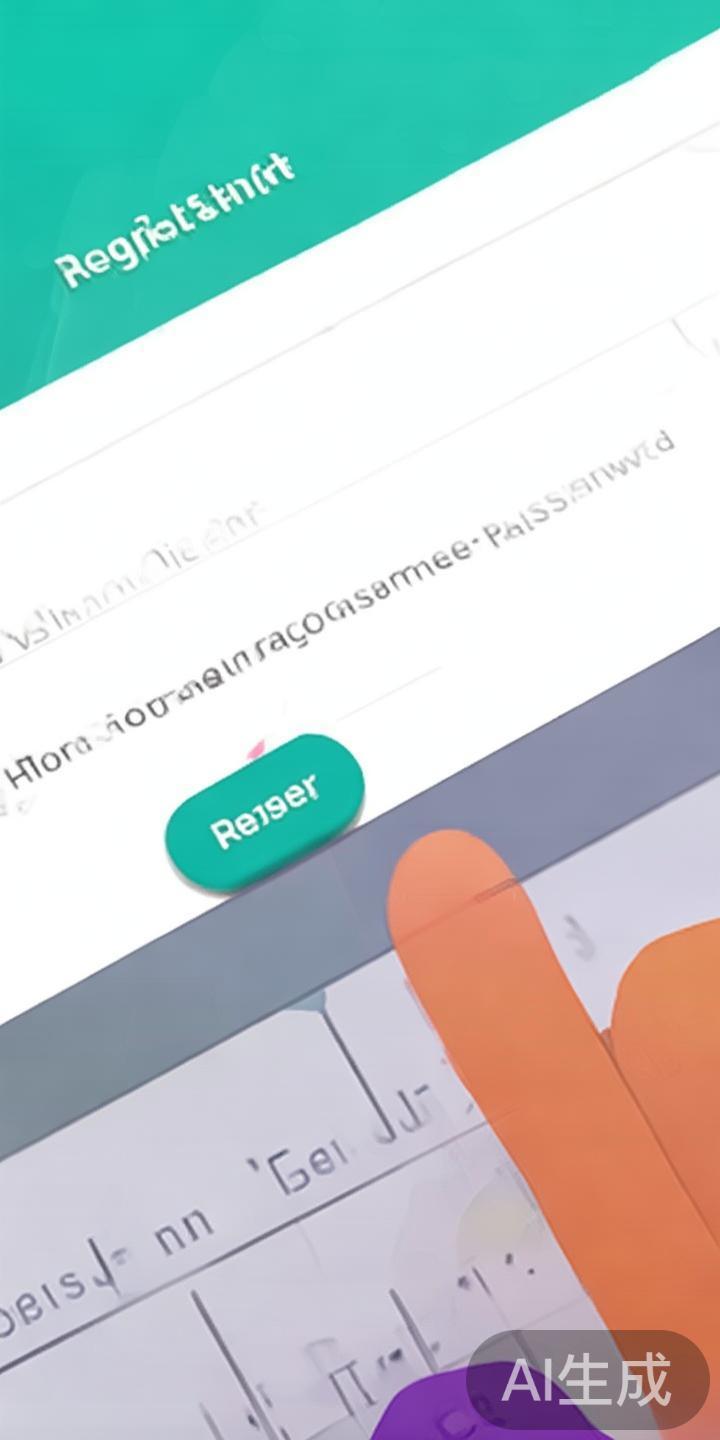 打开应用后，点击首页的“注册”按钮。在弹出的注册页